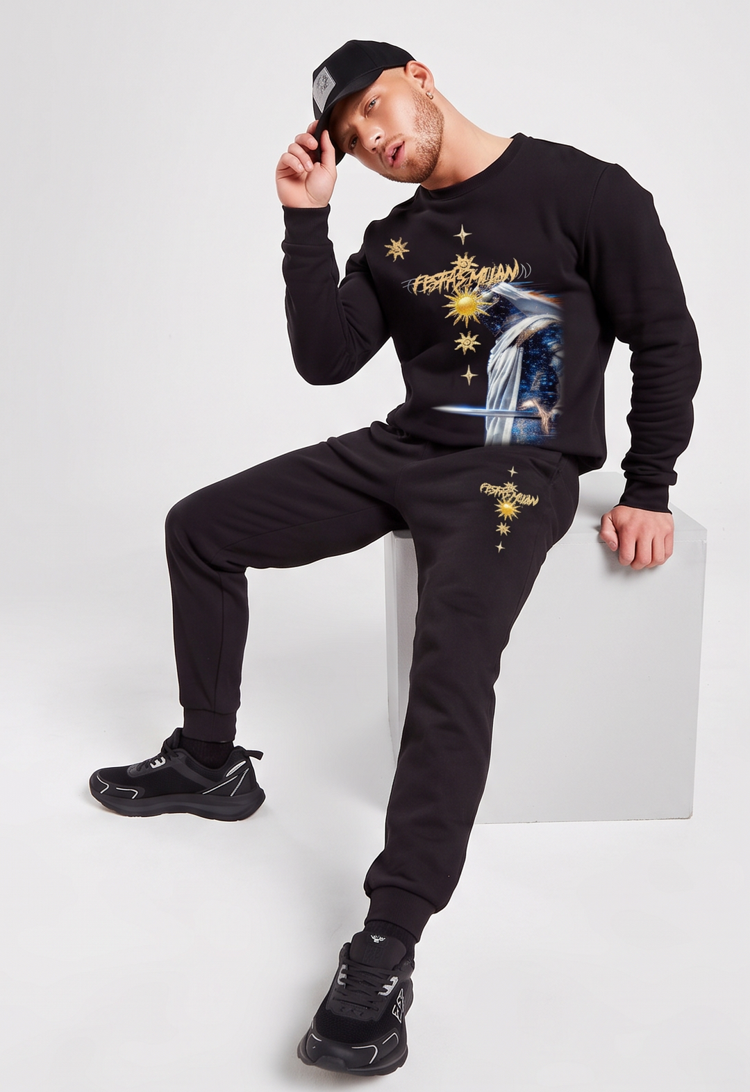 FesFas Sun Samurai-print Sweatshirt Set