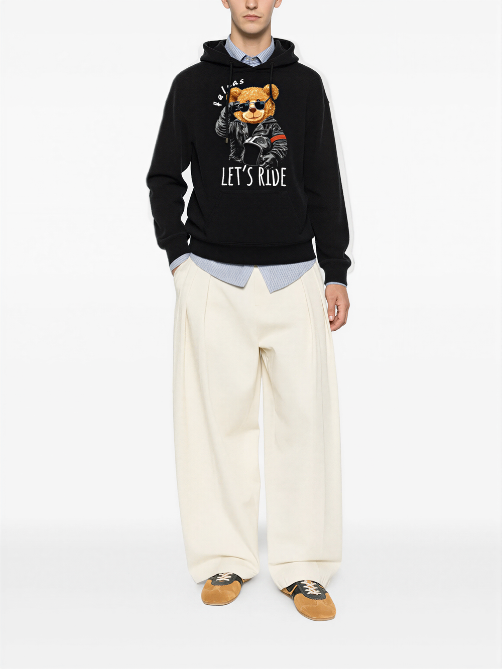 FesFas bear-print Hoodie | Black | Men
