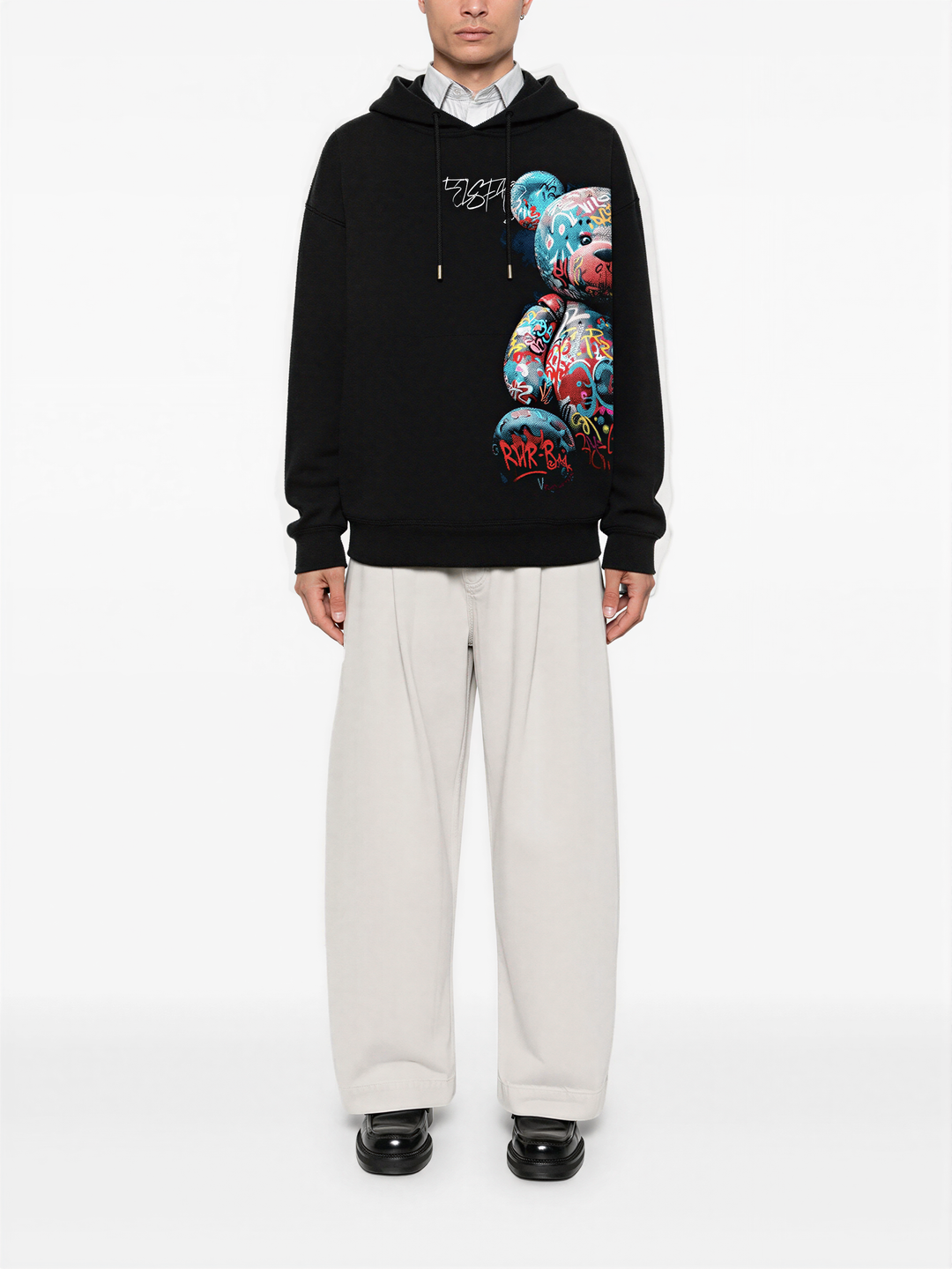 FesFas teddy bear-print Hoodie | Black | Men