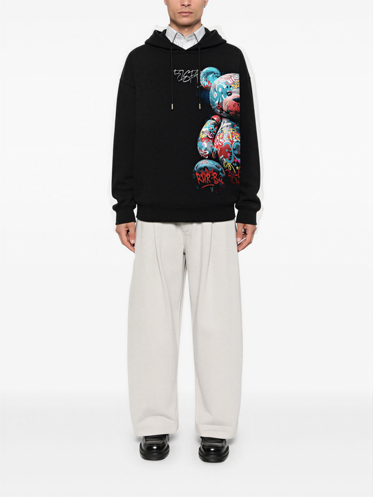 FesFas teddy bear-print Hoodie | Black | Men