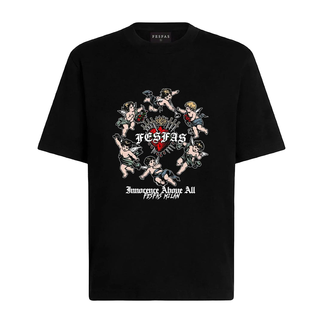 FesFas Cherub Crest-print T-shirt