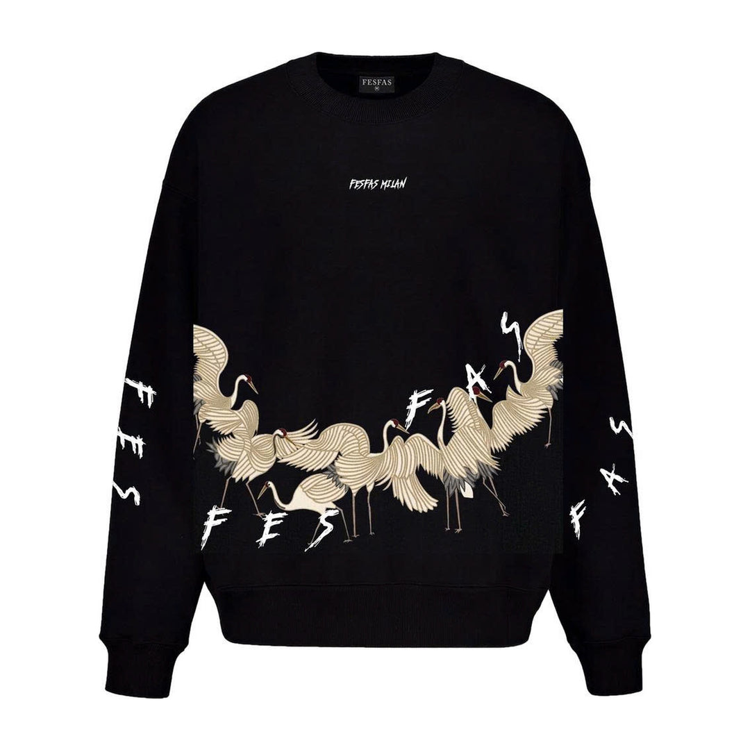 FesFas Cranes-print Sweatshirt