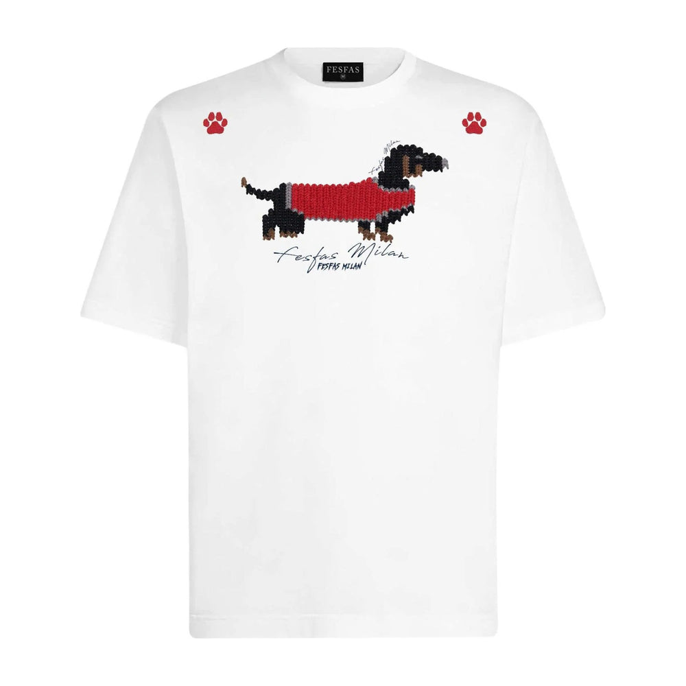 FesFas Dachshund-print T-shirt