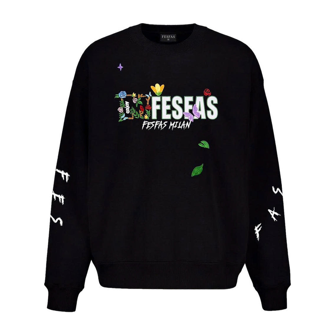 FesFas Floral Logo-print Sweatshirt