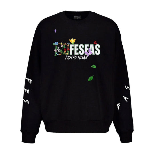 FesFas Floral Logo-print Sweatshirt