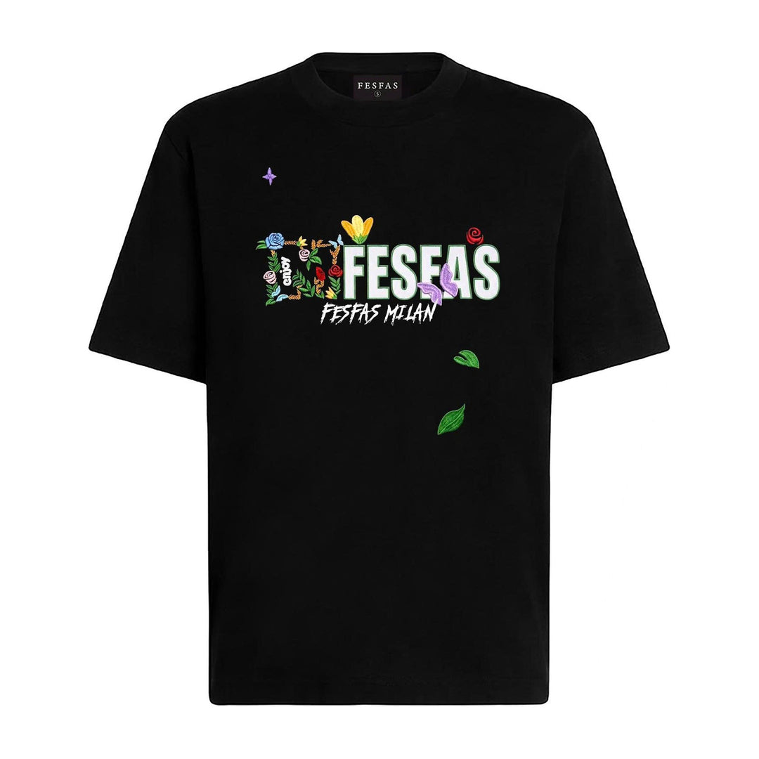 FesFas Floral Logo-print T-shirt