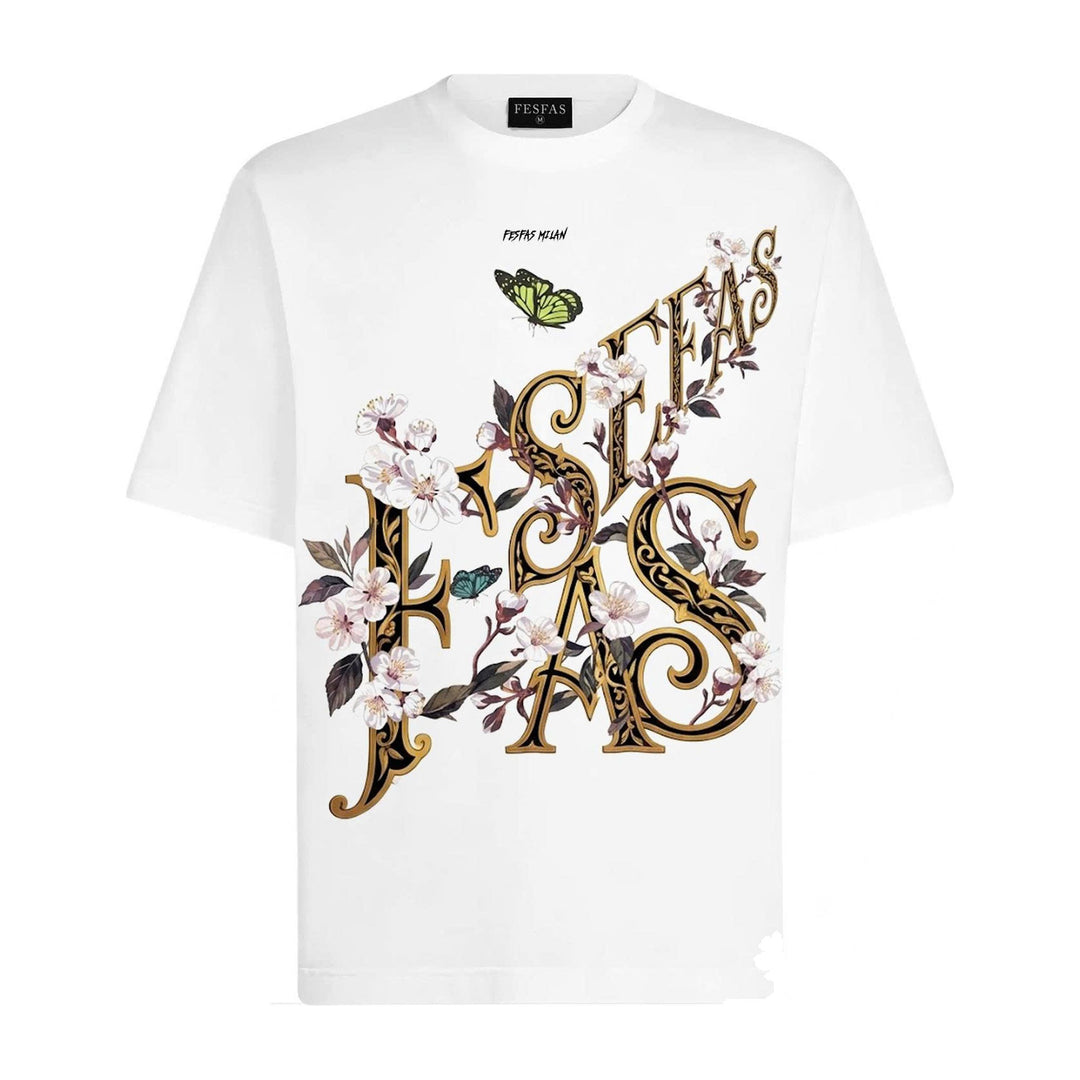 FesFas Floral Monogram-print T-shirt