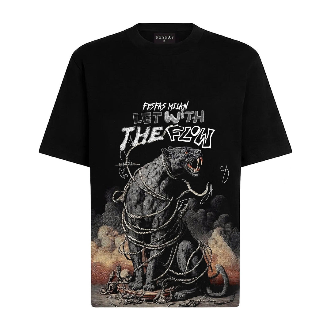 FesFas Flow Panther-print T-shirt