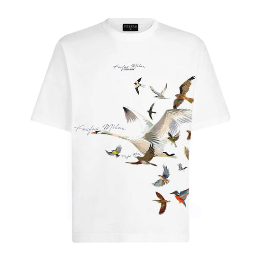 FesFas Flying Birds-print T-shirt