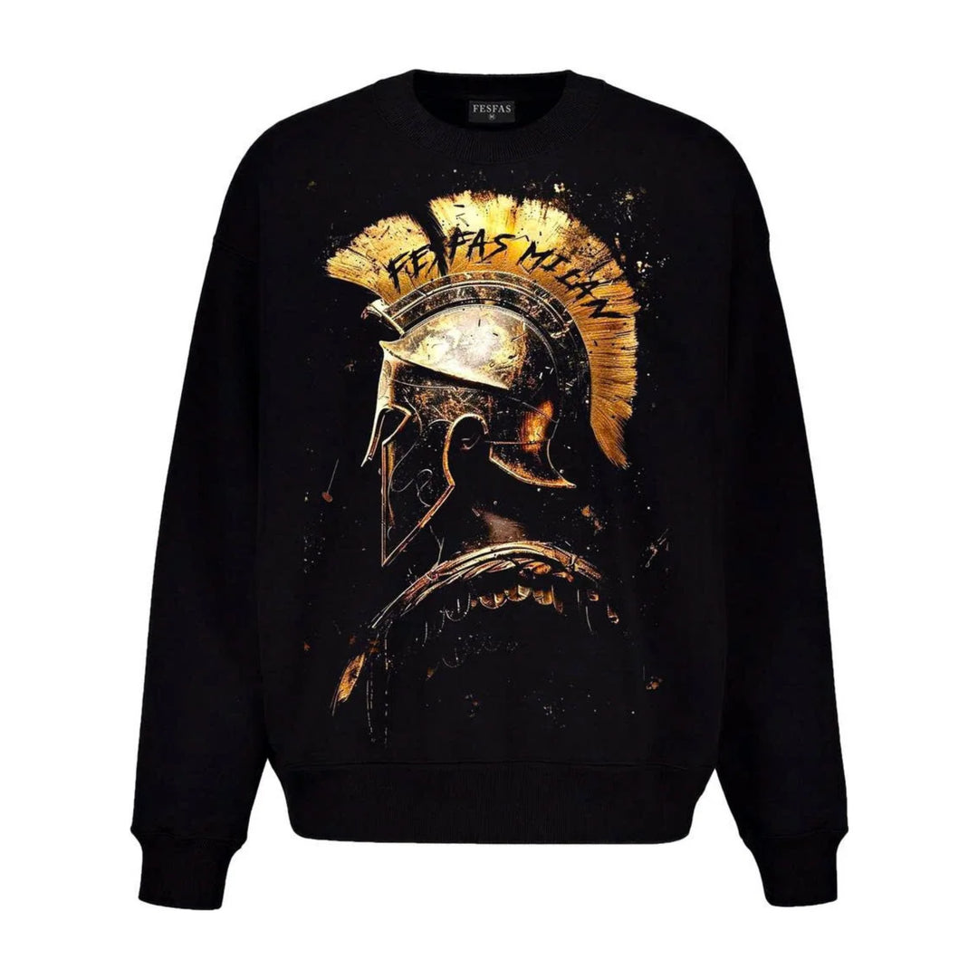 FesFas Golden Spartan-print Sweatshirt