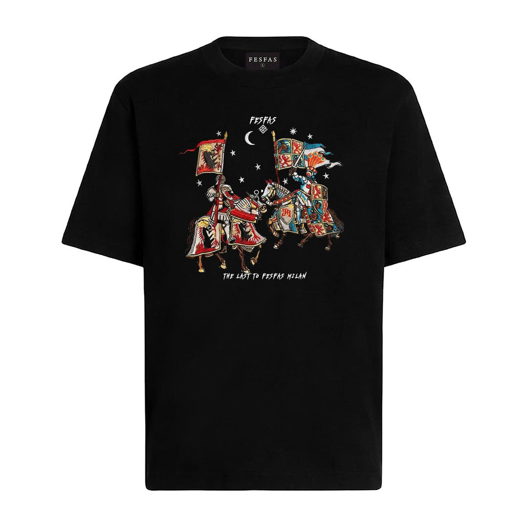 FesFas Knights-print T-shirt
