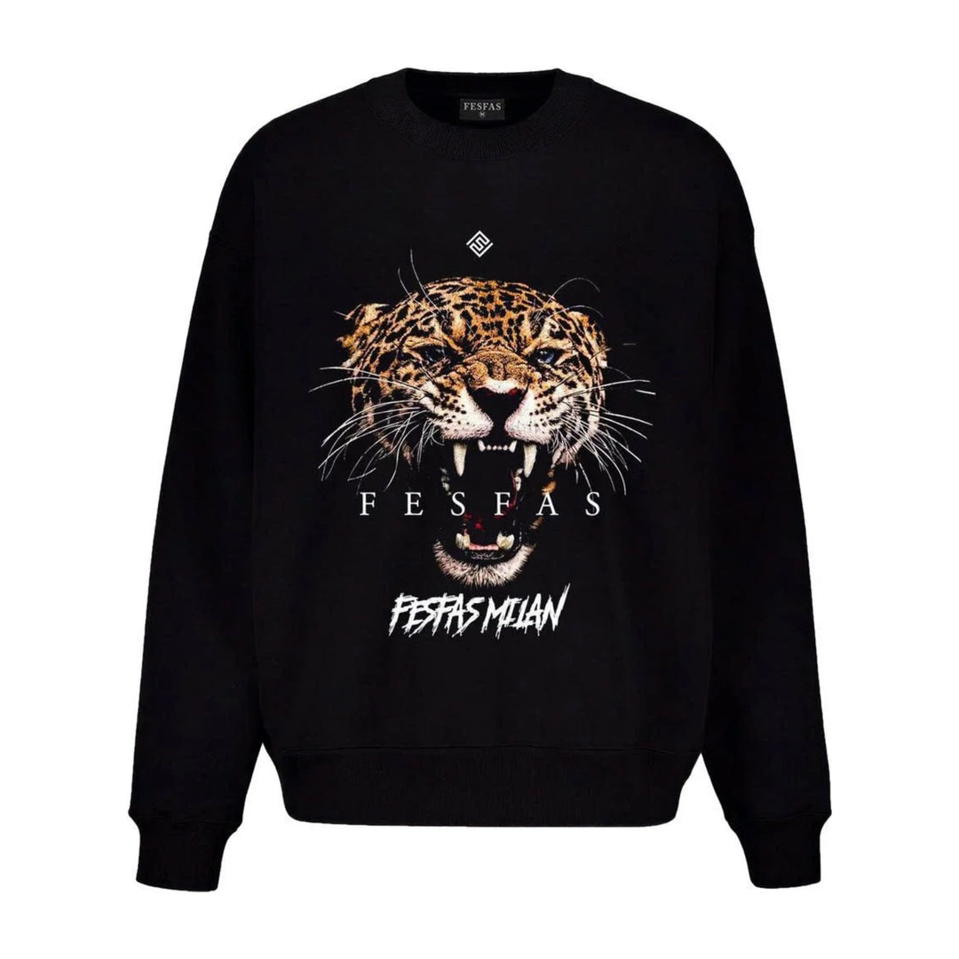 FesFas Roaring Leopard-print Sweatshirt