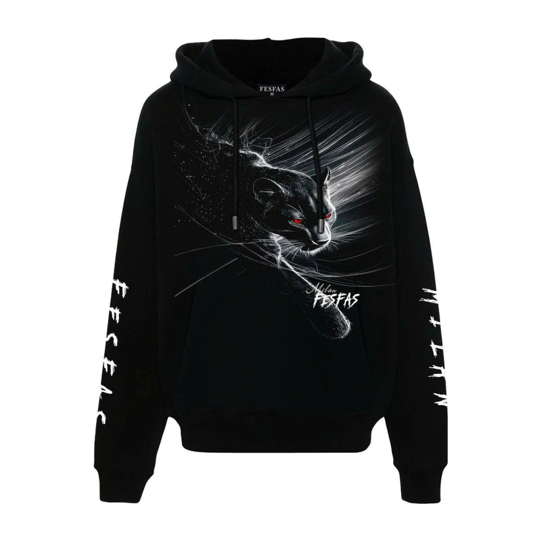 FesFas Shadow Panther-print Hoodie