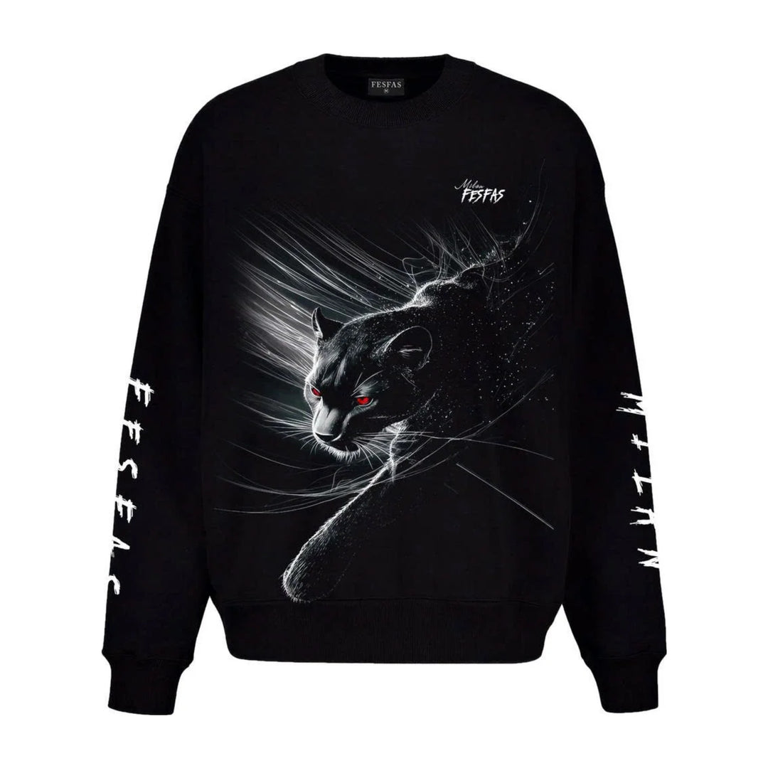 FesFas Shadow Panther-print Sweatshirt