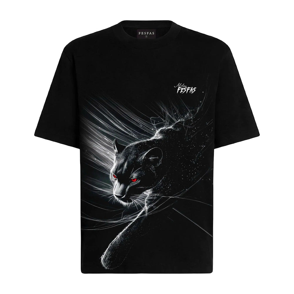 FesFas Shadow Panther-print T-shirt