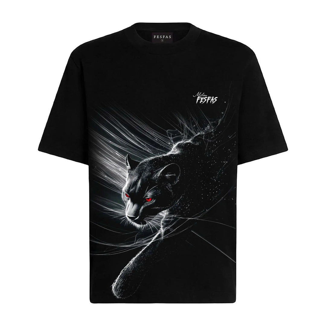 FesFas Shadow Panther-print T-shirt