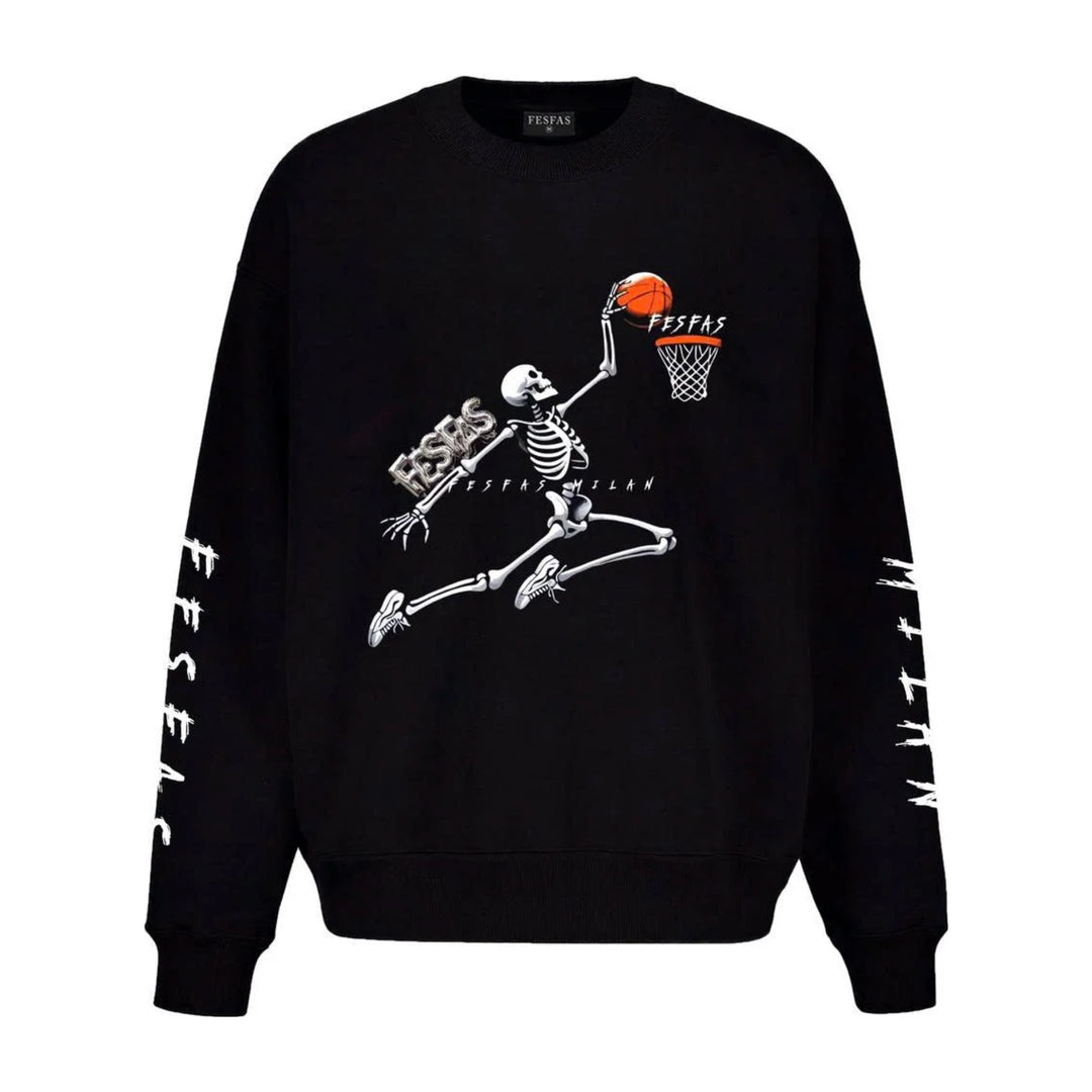 FesFas Skeleton Dunk-print Sweatshirt