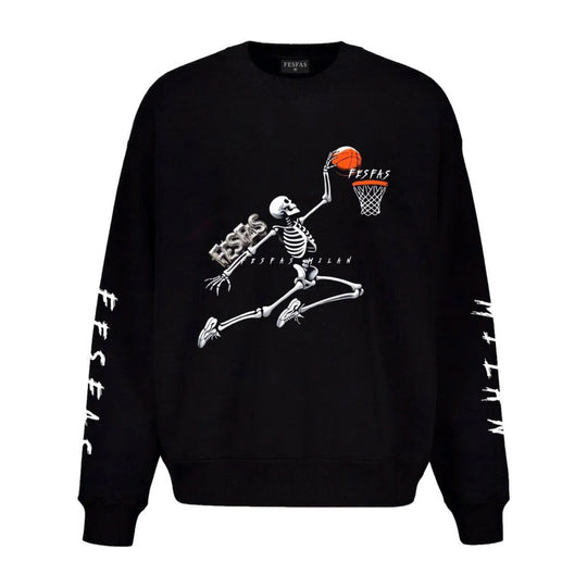FesFas Skeleton Dunk-print Sweatshirt