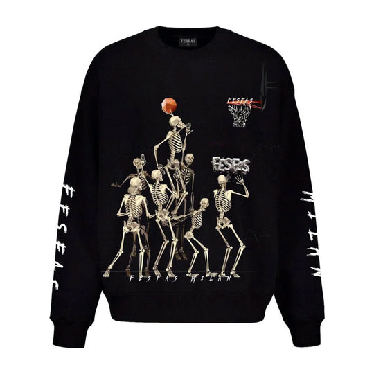 FesFas Skeleton Hoops-print Sweatshirt