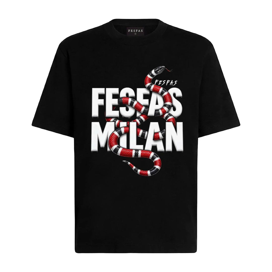 FesFas Snake Logo-print T-shirt