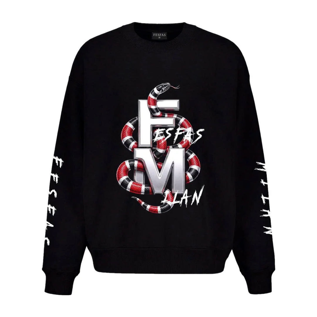 FesFas Snake Monogram-print Sweatshirt