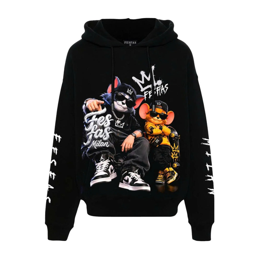FesFas Street Crew-print Hoodie