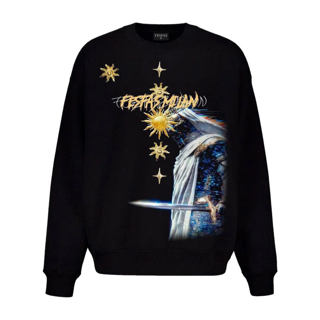 FesFas Sun Samurai-print Sweatshirt