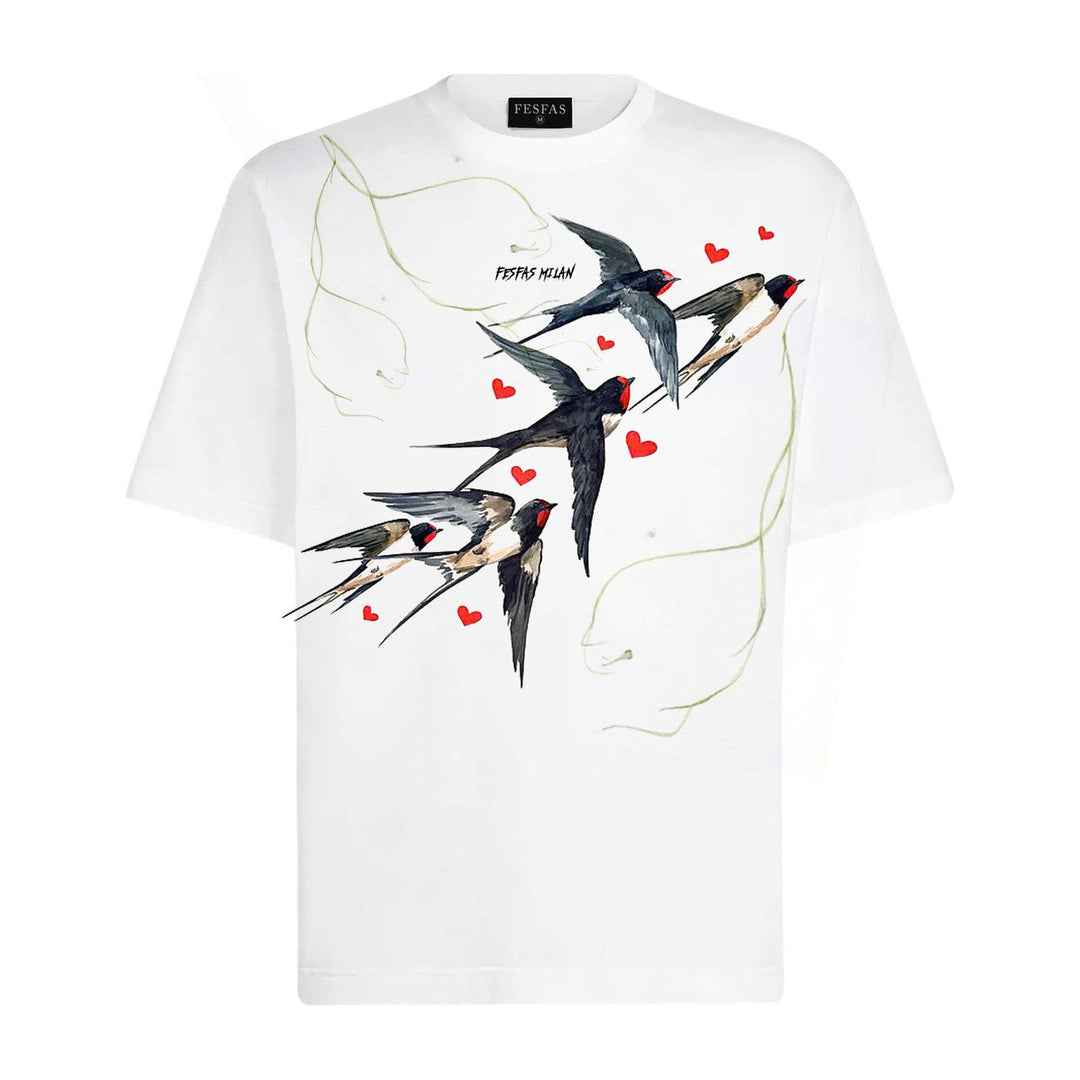 FesFas Swallows-print T-shirt