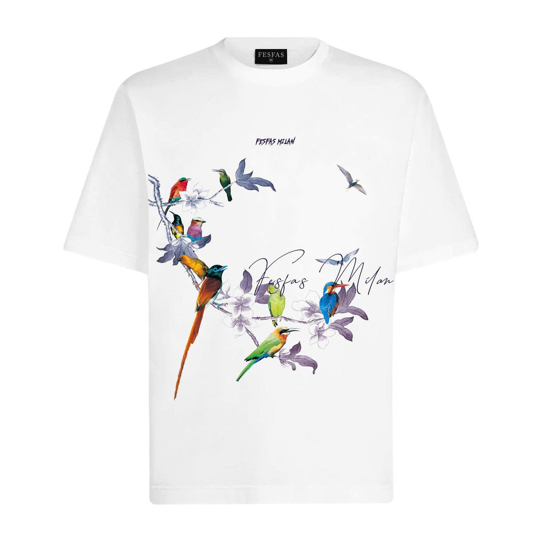 FesFas Tropical Birds-print T-shirt