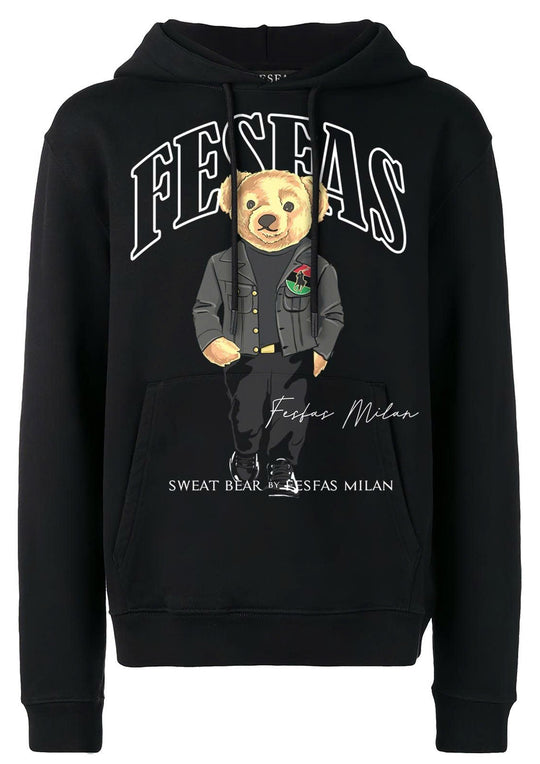FesFas Bear-print Hoodie Set | Black | Men