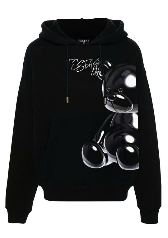 FesFas bear-print Hoodie | Black | Men