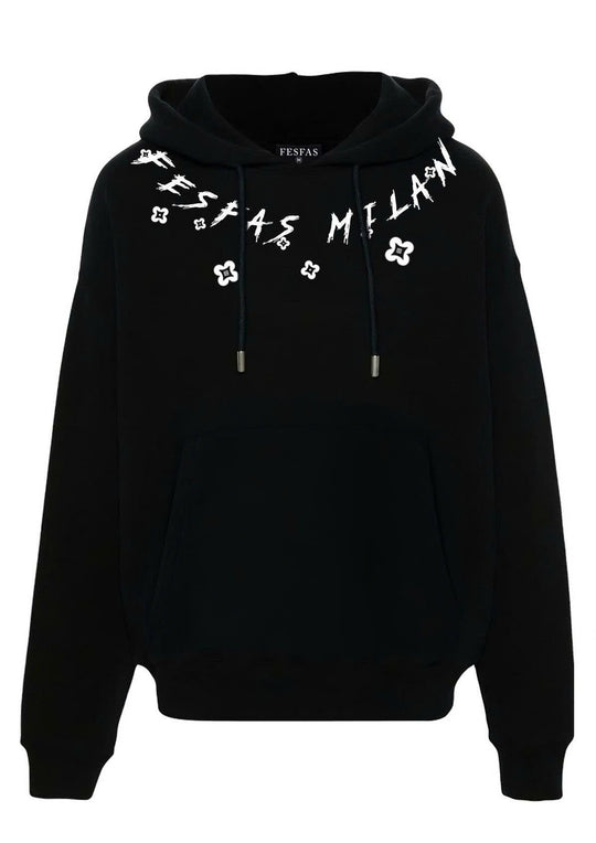 FesFas graphic-print Hoodie | Black | Men