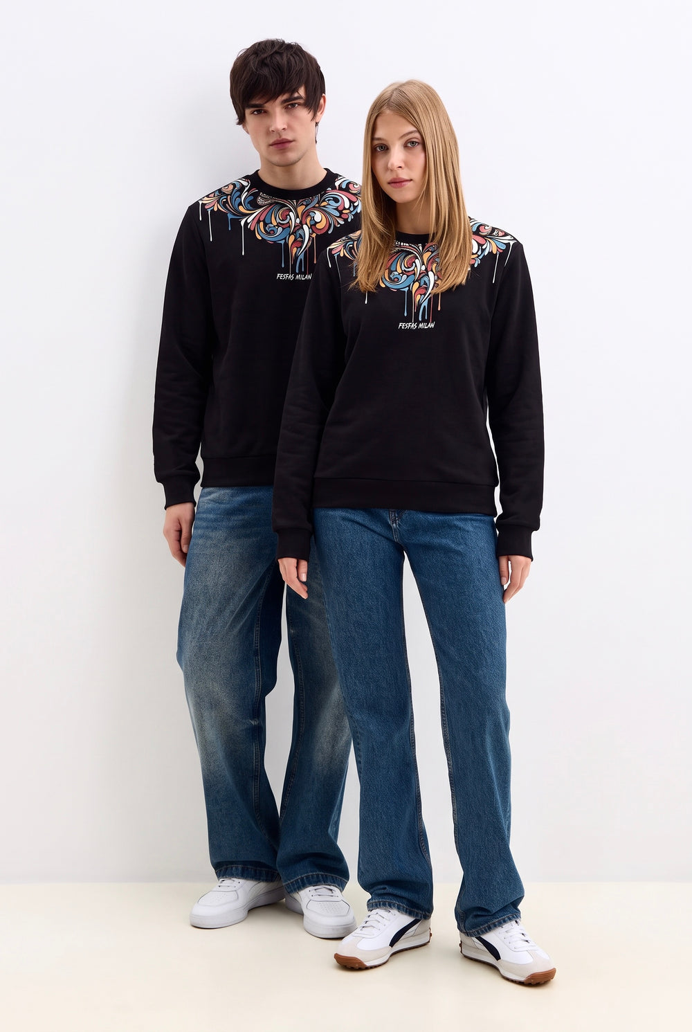 FesFas Abstract Swirl-print Sweatshirt