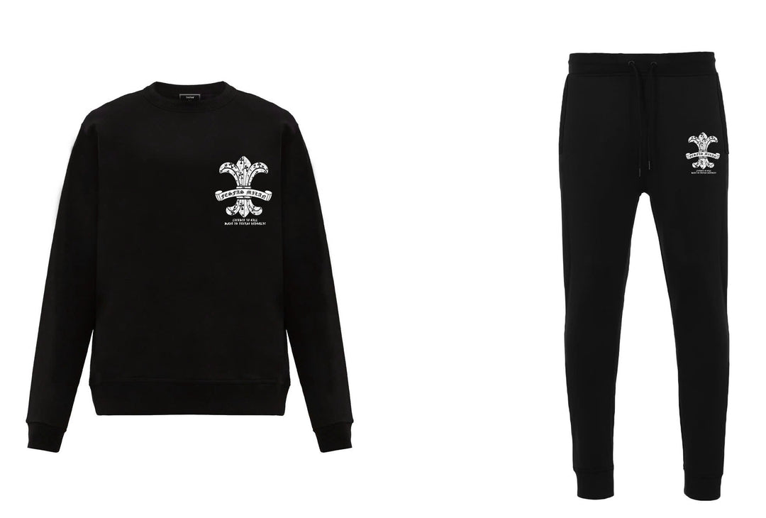 FesFas Graphic-print Sweatshirt Set | Black | Men