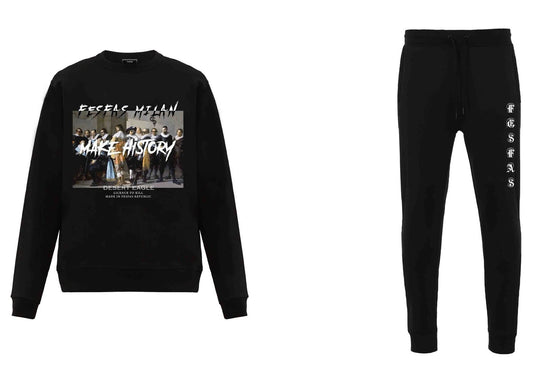 FesFas Graphic-print Sweatshirt Set | Black | Men