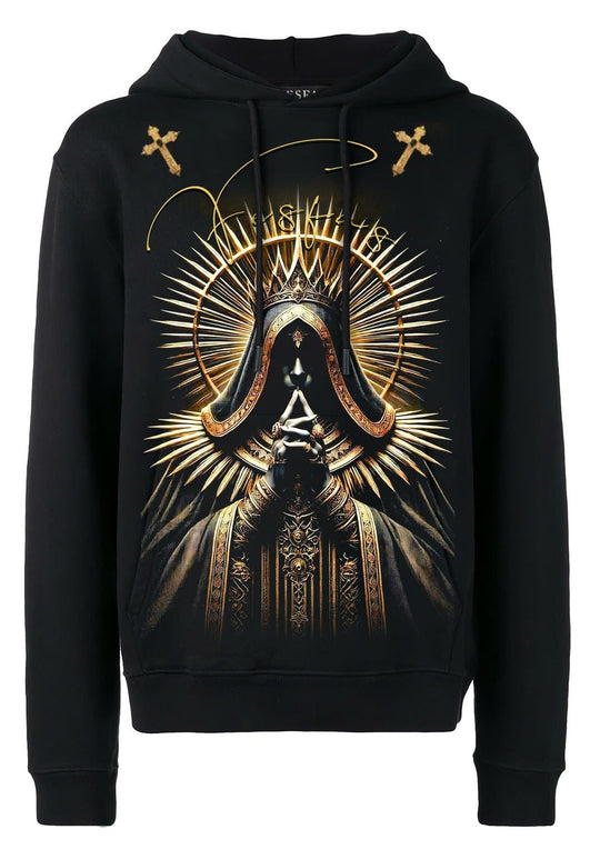 FesFas God-print Hoodie | Black | Men
