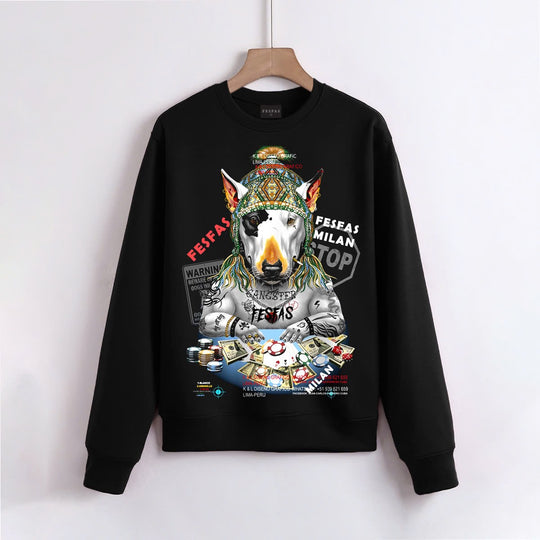 FesFas playful dog-print Sweatshirt | Black | Men