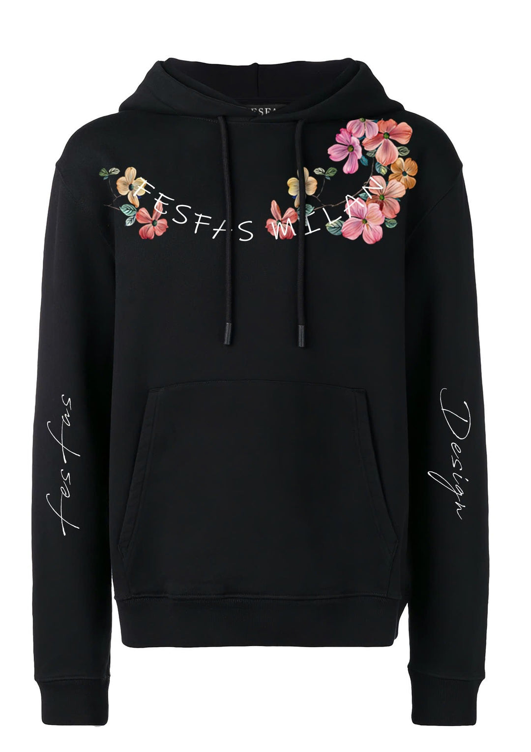 FesFas flower-print Hoodie | Black | Men