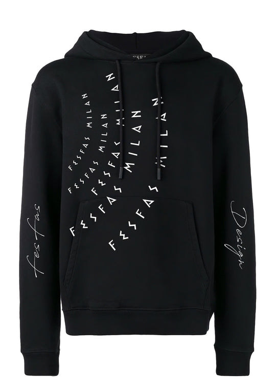 FesFas logo FesFas-print Hoodie | Black | Men