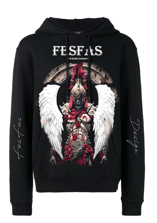 FesFas Warrior-print Hoodie | Black | Men