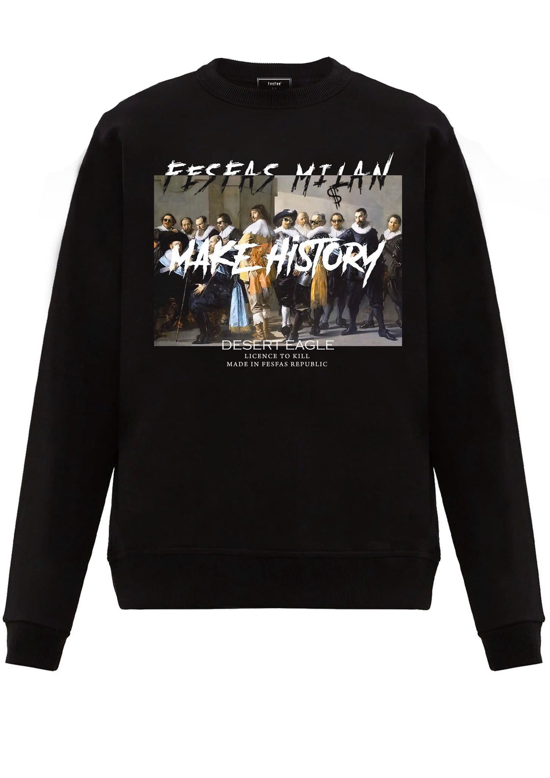 FesFas Graphic-print Sweatshirt Set | Black | Men