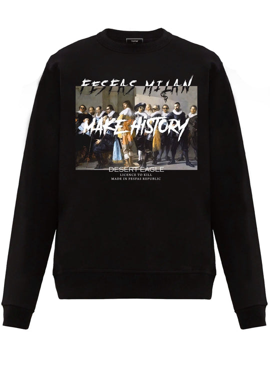 FesFas Graphic-print Sweatshirt Set | Black | Men