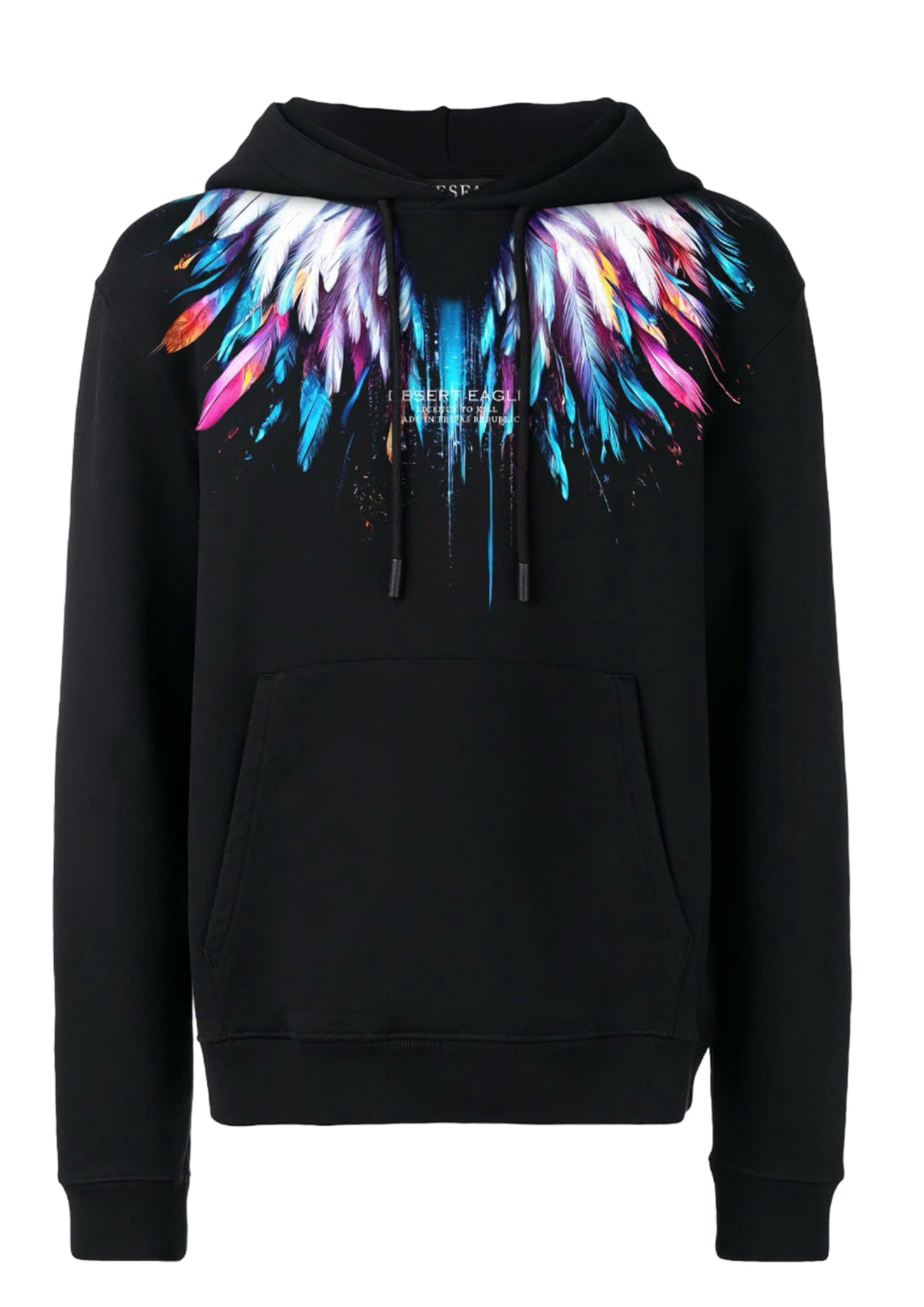FesFas colorful feathers-print Hoodie Set | Black | Men