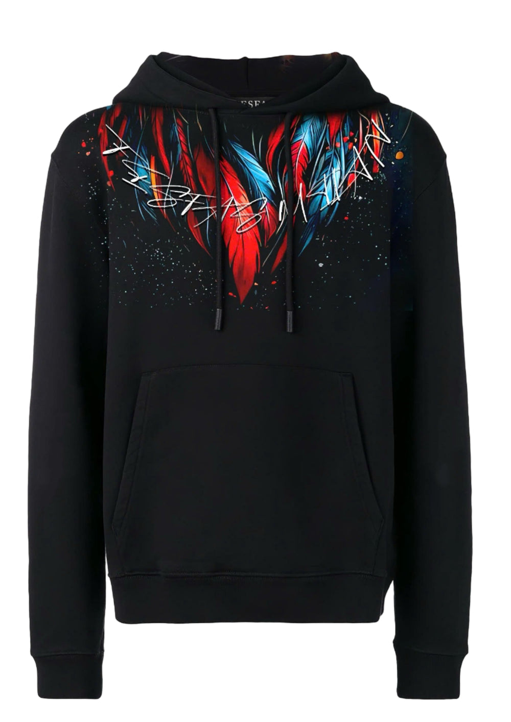 FesFas colorful feathers-print Hoodie Set | Black | Men