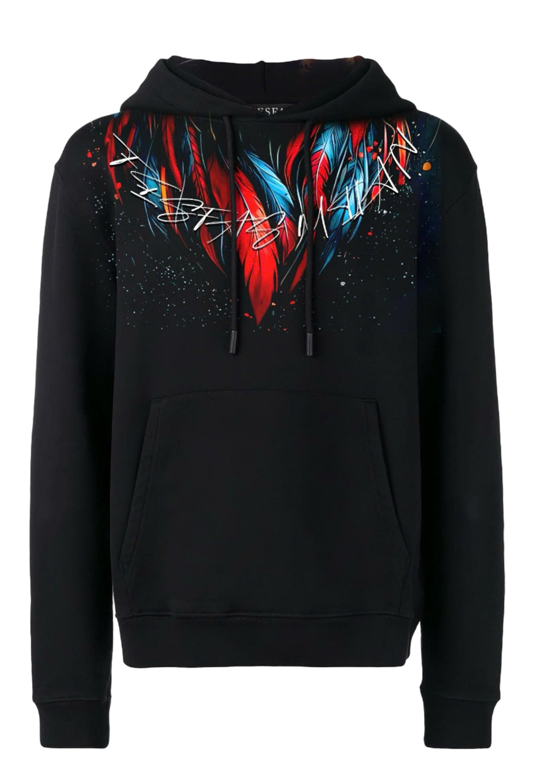 FesFas colorful feathers-print Hoodie Set | Black | Men
