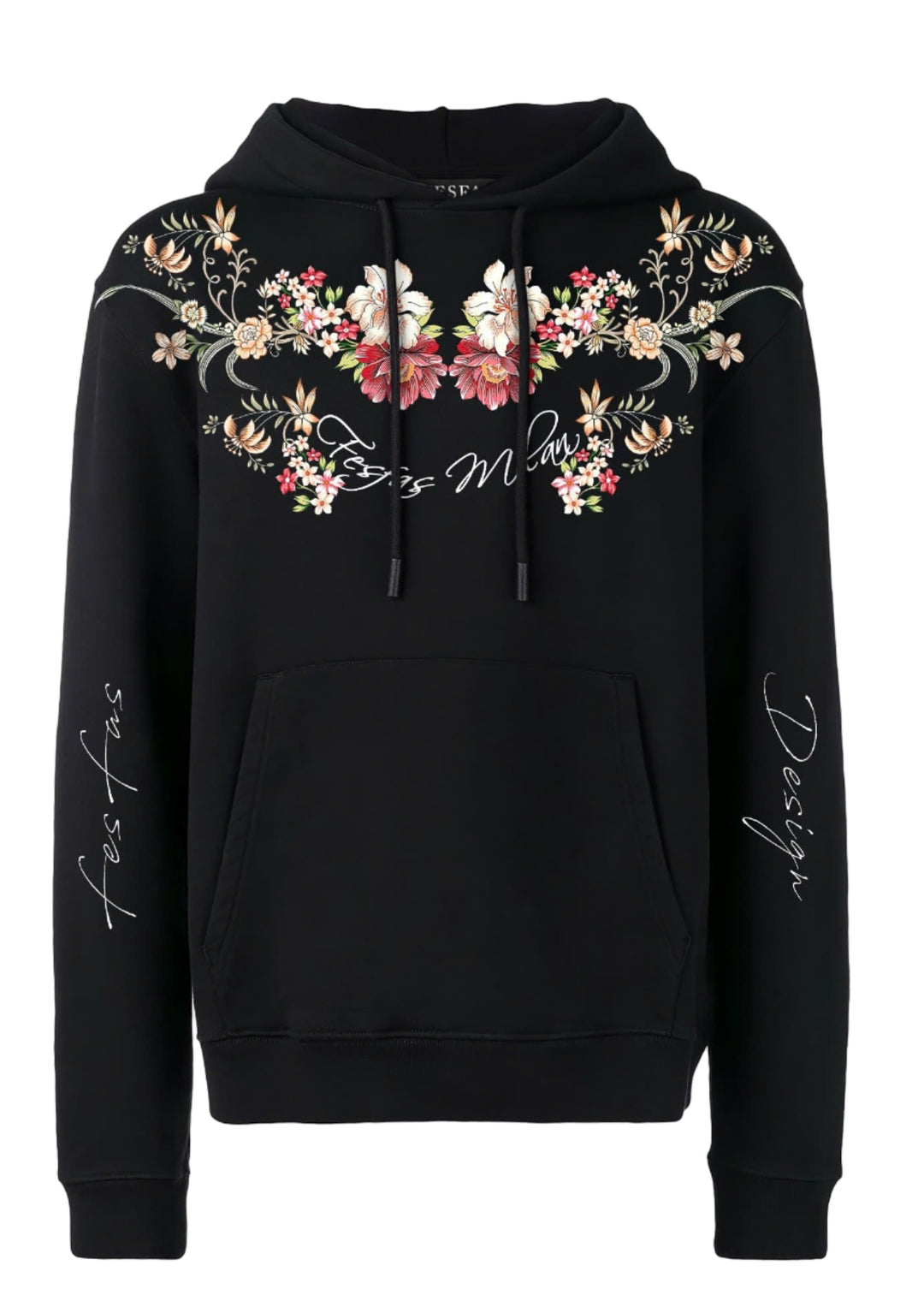 FesFas flower-print Hoodie | Black | Men