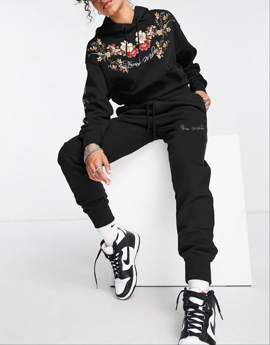 FesFas flower-print Hoodie | Black | Men