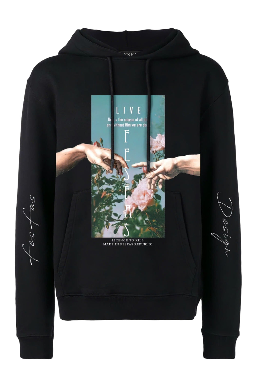 FesFas flower-print Hoodie | Black | Men