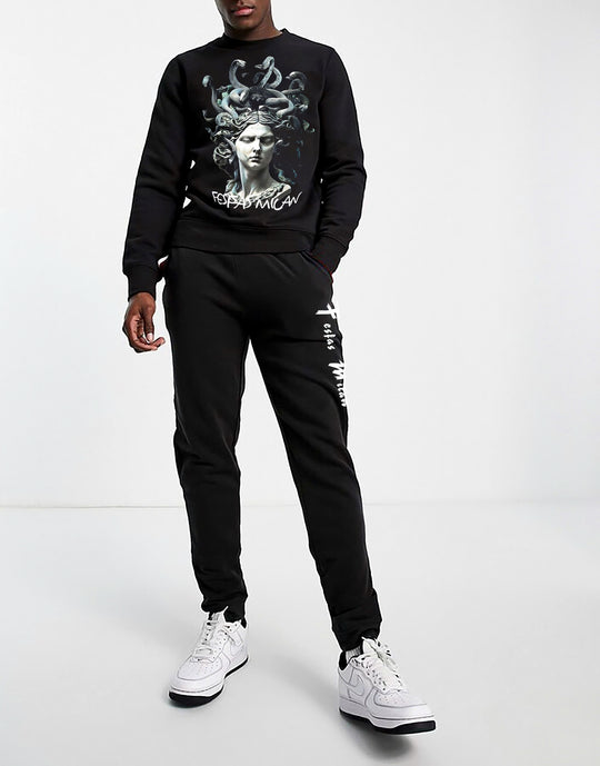 FesFas Medusa-print Sweatshirt Set | Black | Men