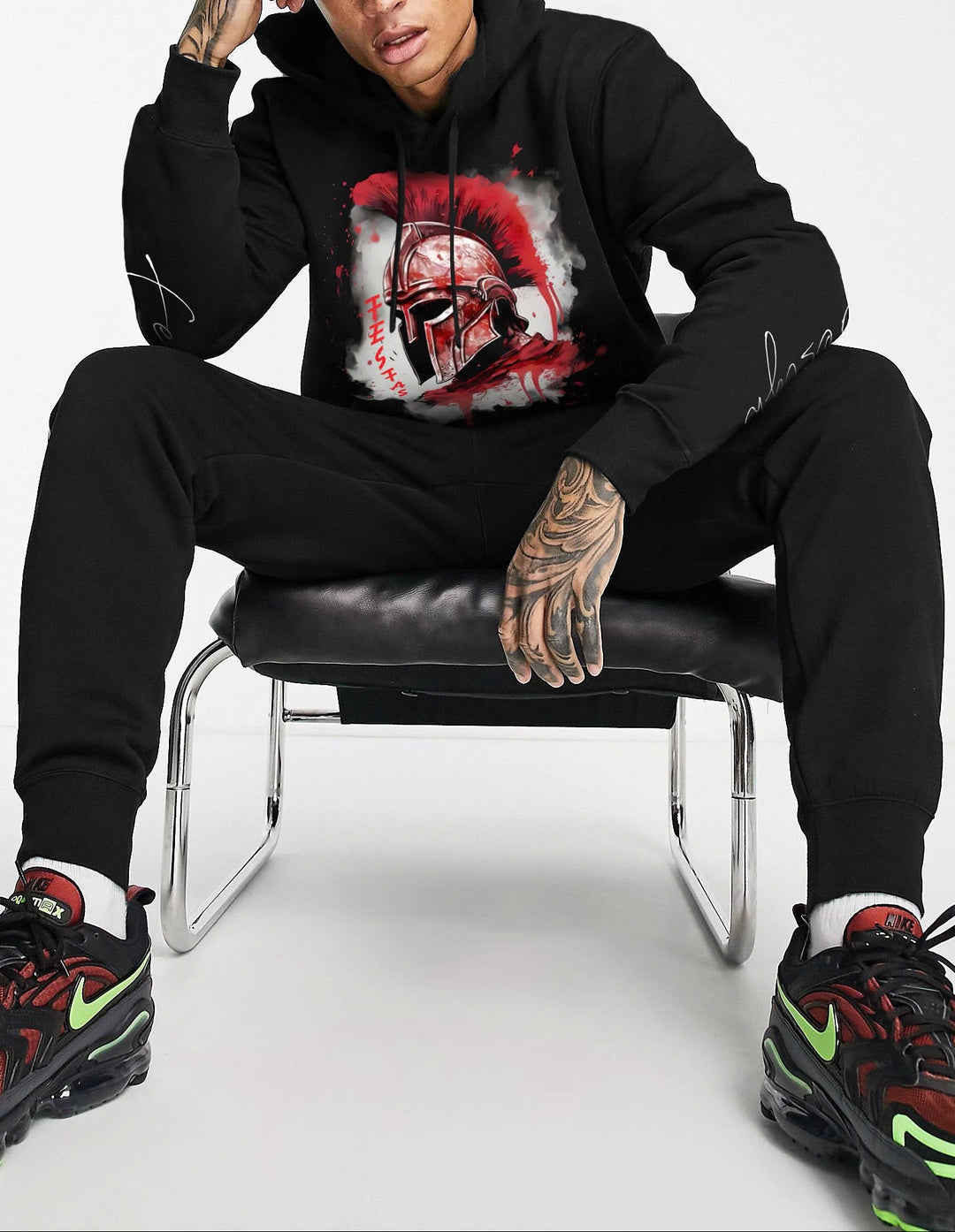 FesFas Warrior-print Hoodie | Black | Men